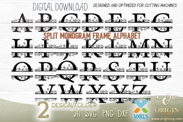 monogram alphabet svg