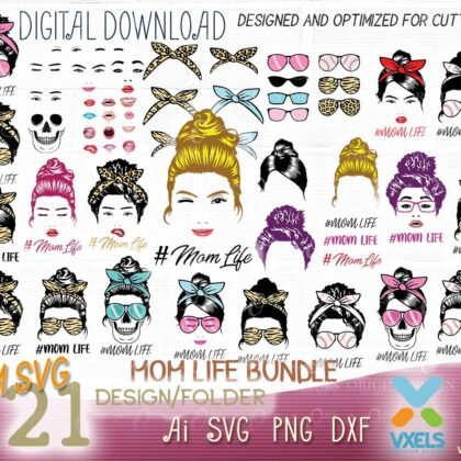 mom life svg bundle