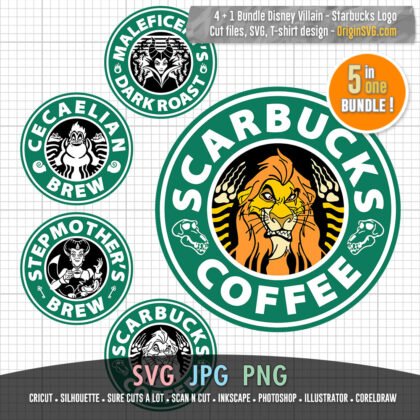 disney villain starbucks logo