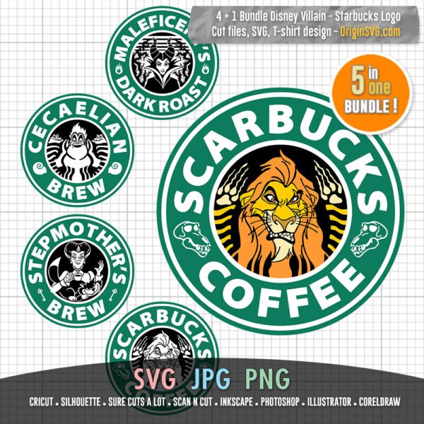disney villain starbucks logo