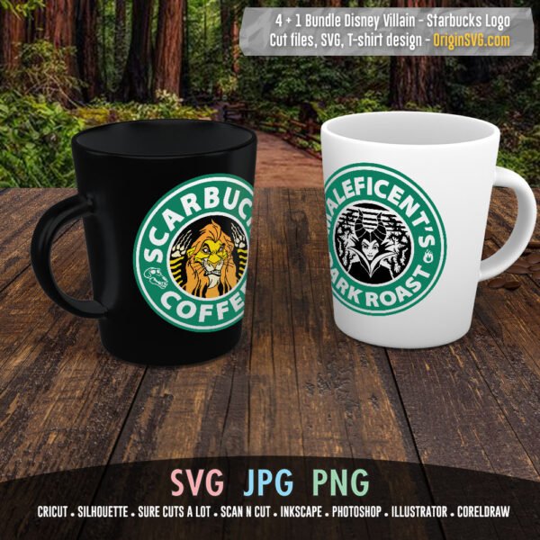 D Villain 4 in 1 Coffee Logo - Ursula Stepmother Maleficent Scar - Image 2