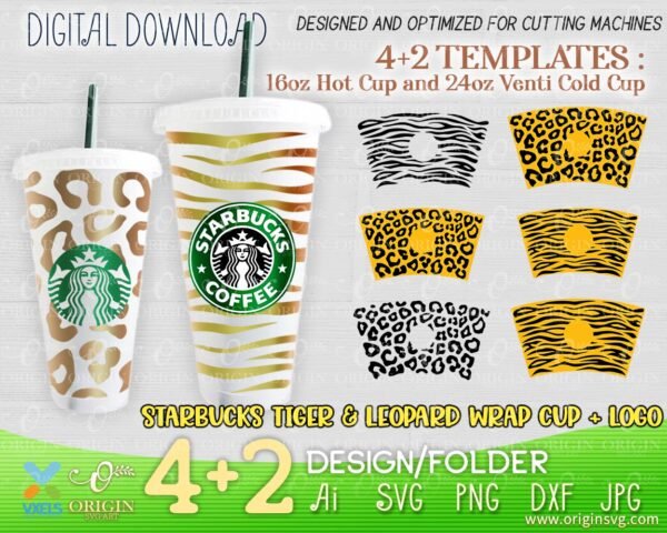 leopard starbucks cut file