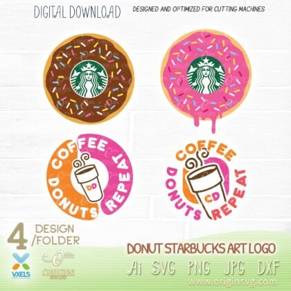 starbucks donut svg