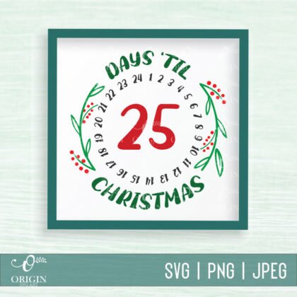 Christmas countdown svg