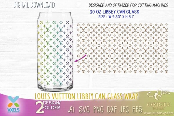 louis vuitton can glass