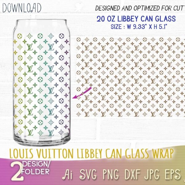 louis vuitton can glass