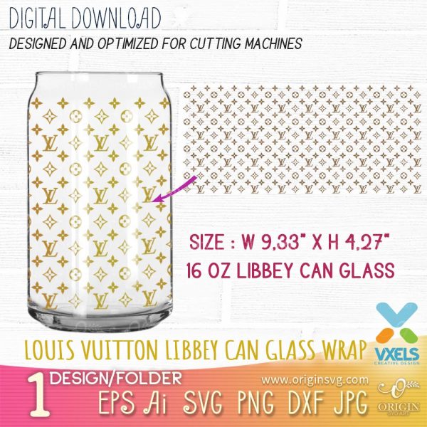 lv libbey can glass wrap