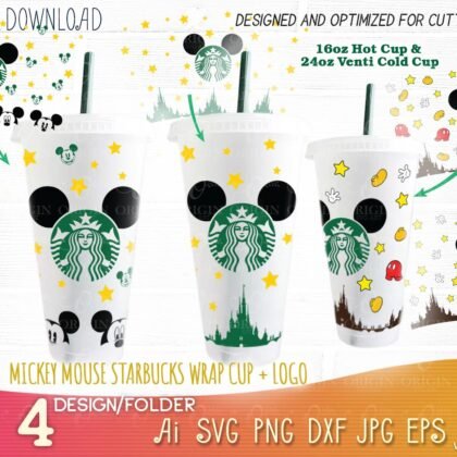 disney starbucks svg