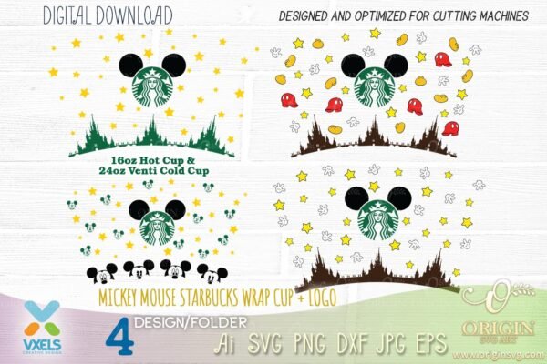 mickey mouse strabucks wrap