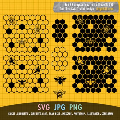 Honeycomb Pattern and Bee Bundle Collection