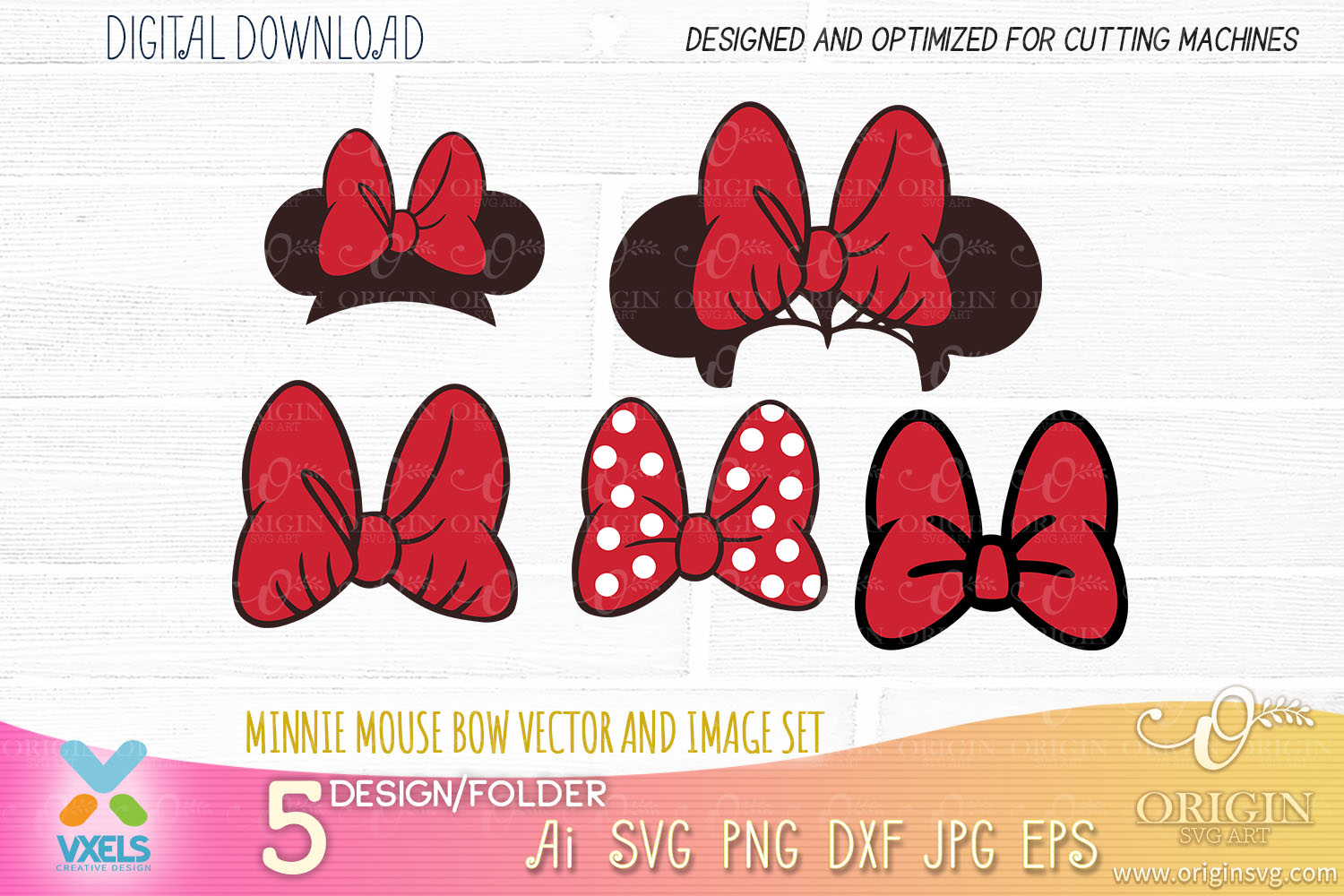 Minnie Mouse Bow Svg, Minnie Mouse Svg, Bow Svg, Clipart, Cutting Files