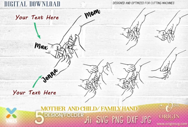 holding childs hand