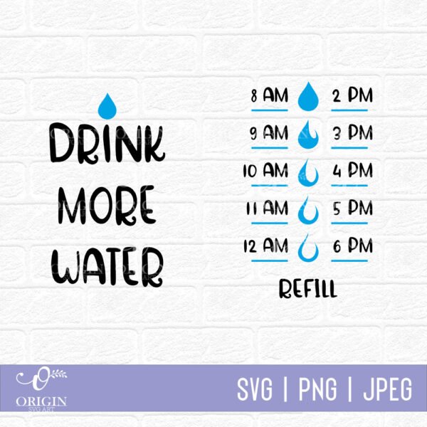 Water Bottle Tracker Bundle SVG - Image 3