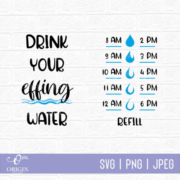 Water Bottle Tracker Bundle SVG - Image 4