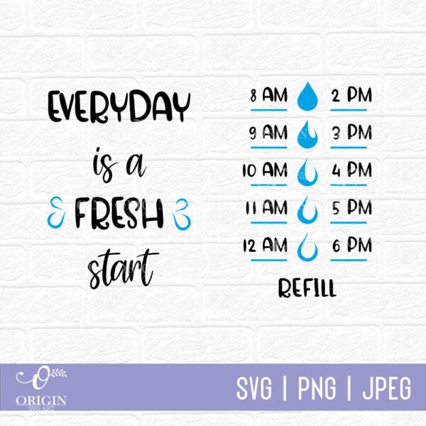Water Bottle Tracker Bundle SVG - Image 5