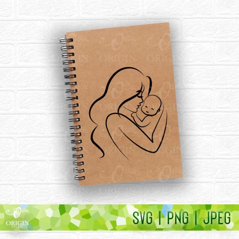 Mom and Baby SVG, Newborn SVG, Mother’s Day – Origin SVG Art