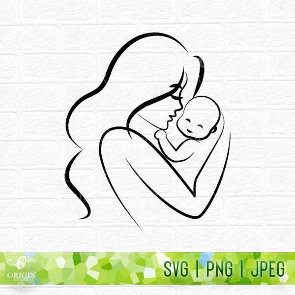Mom and baby SVG