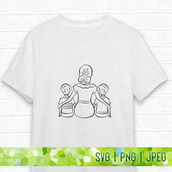 Mom son daughter SVG