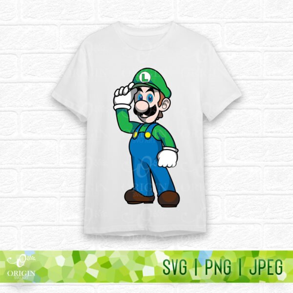 Luigi SVG, PNG, JPEG, Digital Download