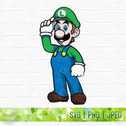 Luigi SVG, PNG, JPEG, Digital Download
