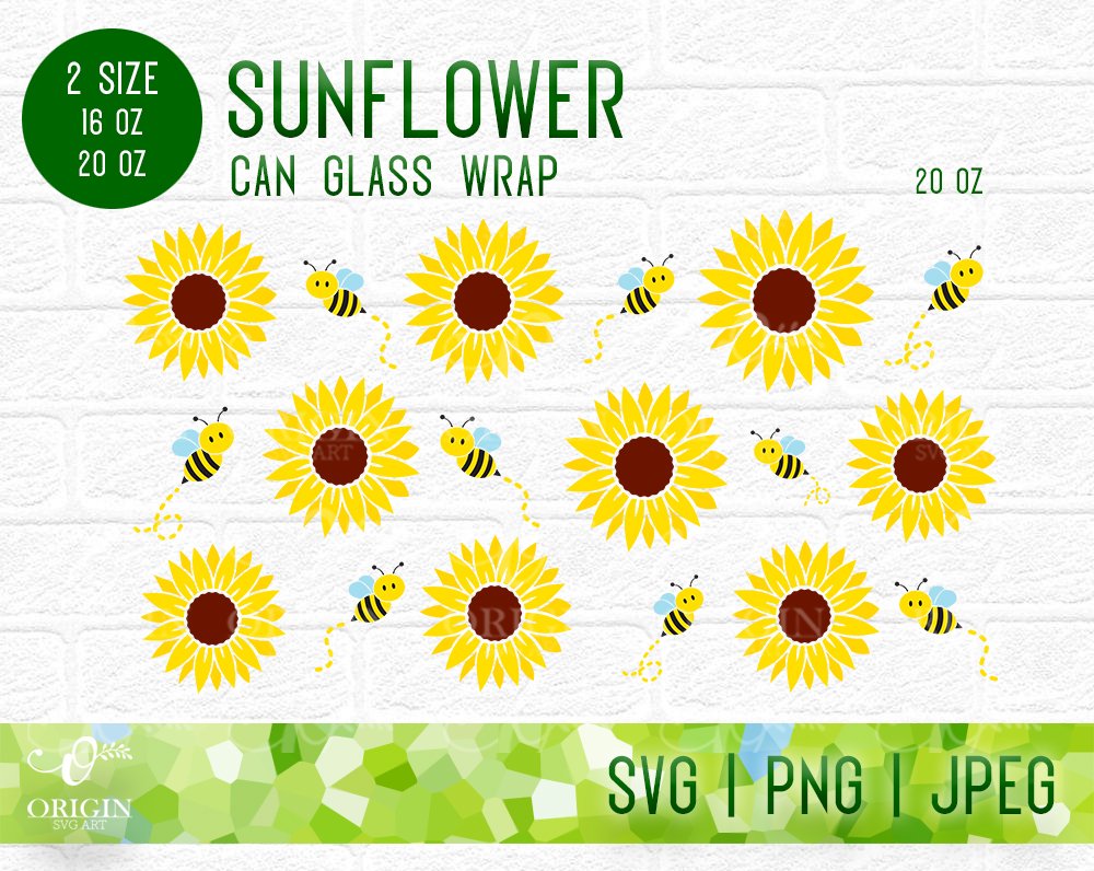 Sunflowers UVDTF Libbey Glass Wrap - UV153 – Vinyl Fun