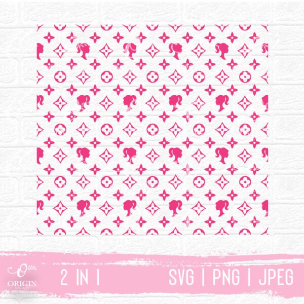 Barbie LV Seamless Pattern SVG