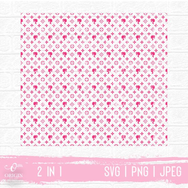 Barbie LV Seamless Pattern SVG