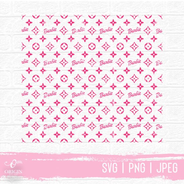 Barbie LV Seamless Pattern SVG