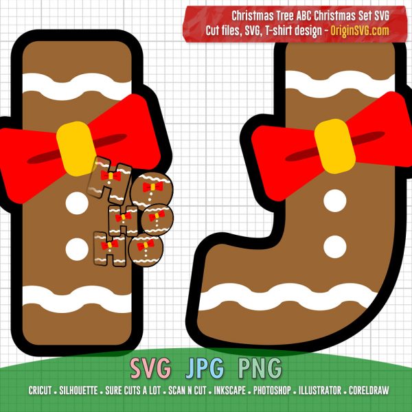 Gingerbread Christmas font ABC