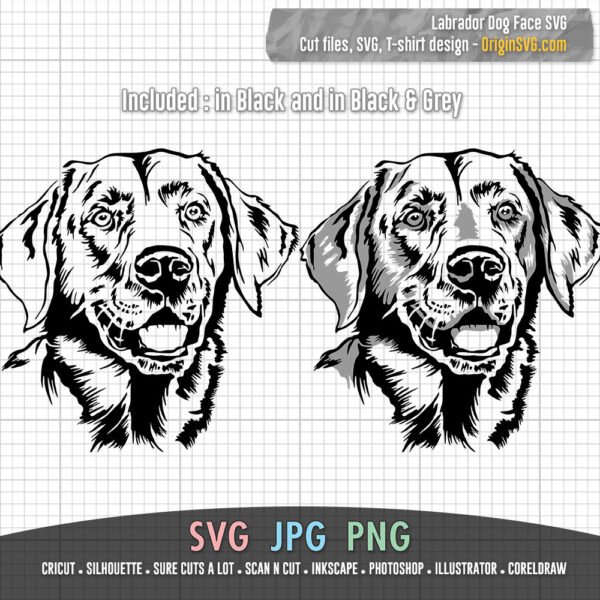 dog face series labrador SVG