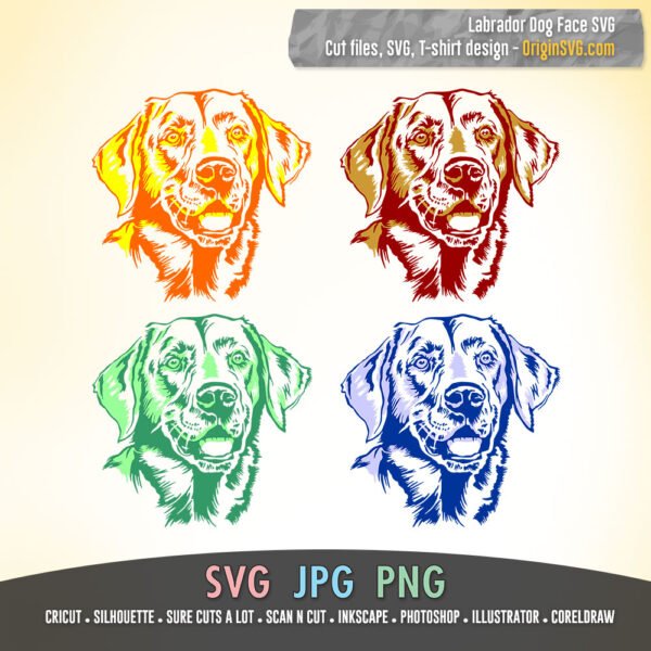 dog face series labrador SVG