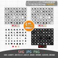 4 in 1 Scrabble Tile Font ABC SVG