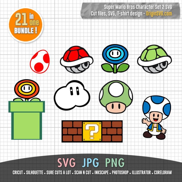 Super Mario Characters Set 2 SVG – Origin SVG Art