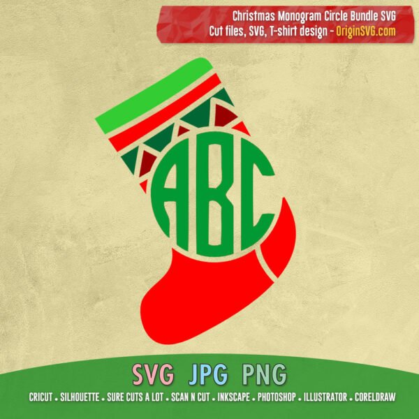 Christmas-circle-monogram-pack