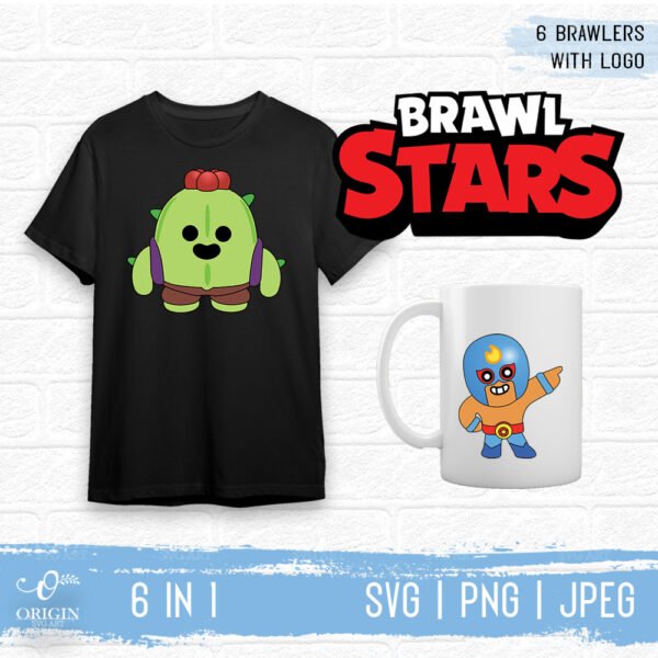 Brawl Stars Character and Logo SVG