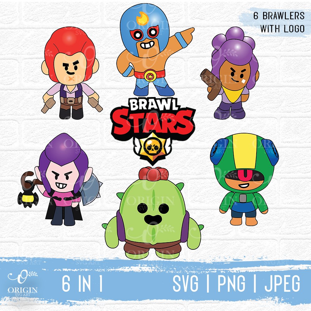 Brawl Star SVG Character and Brawl Star Logo SVG