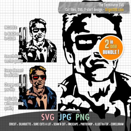 The Terminator Arnold Scwarzenegger SVG