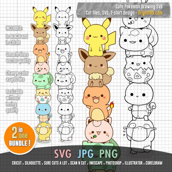 pokemon pikachu bulbasaur togepi squirtle psyduck charmander jugglypuff