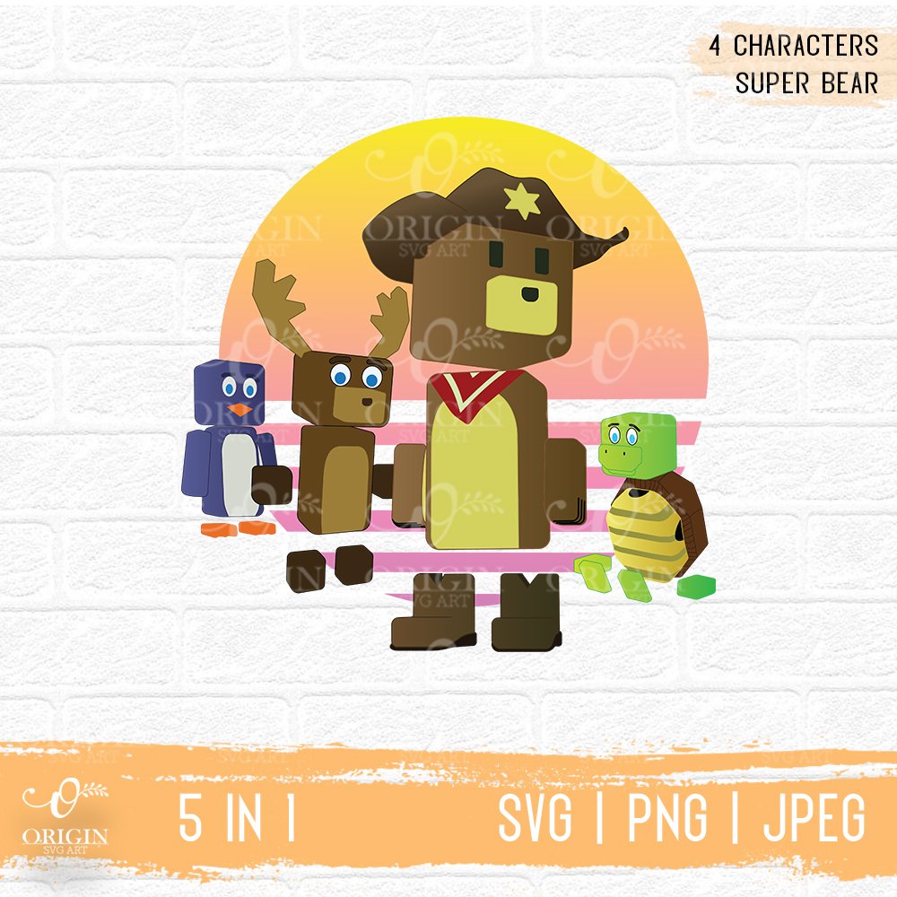 Super Bear Adventure SVG Origin SVG Art