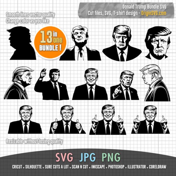 Donald Trump SVG bundle