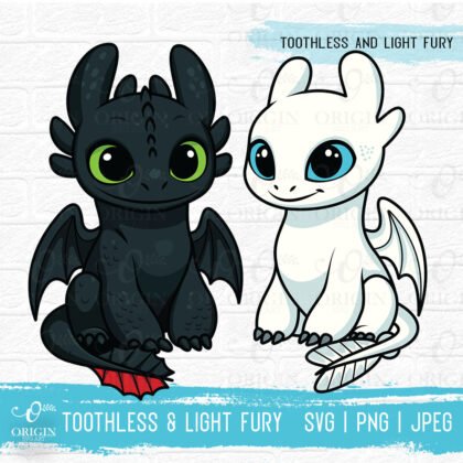 Toothless and Light Fury
