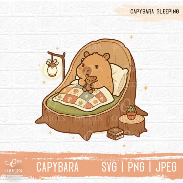 Capybara Sleeping SVG